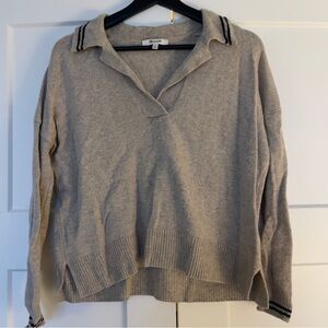 Madewell Cream V-Neck Sweater